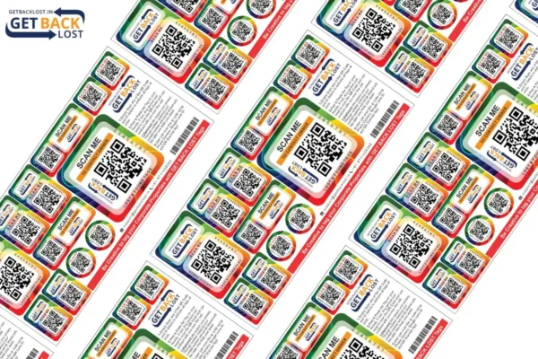 All Lost and Found QR Code Stickers in sheet