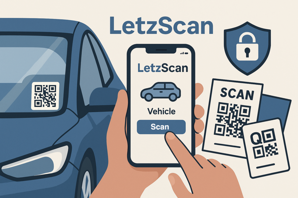 LETZSCAN FREE VEHICLE QR TAG