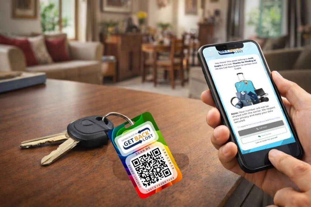 How to find lost keys using a smart QR keychain in India